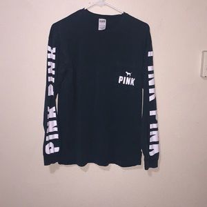 Pink Victoria’s Secret long sleeve T-shirt😍💚